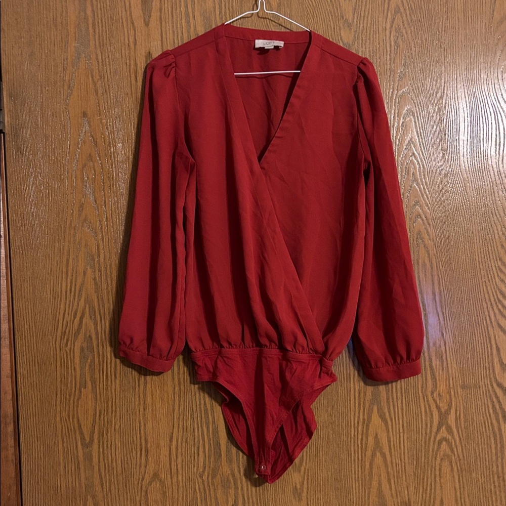 LOFT Vibrant burnt Red Top/bodysuit Size XS